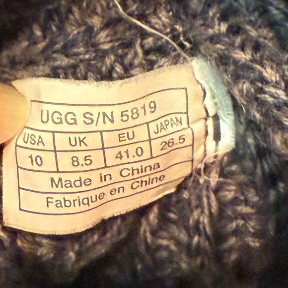 UGG Classic Cardi Charcoal Knit Knee High Button Boots, Cozy, Sz 10 - Picture 7 of 7